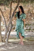 Vestido estampado verde| Cream - MOITTE