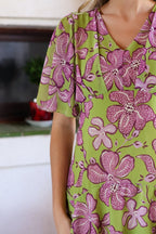Vestido estampado verde| Jardín - MOITTE