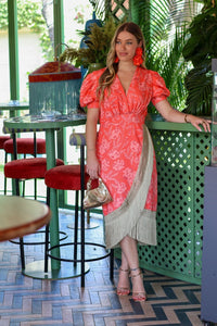 Vestido flecos midi| Huelva - Moitte invitada