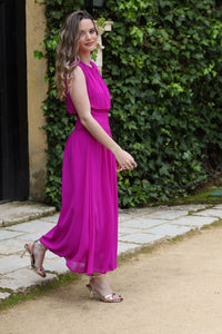 Vestido gasa buganvilla| Volga - Moitte invitada