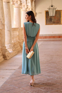 Vestido gasa menta| Volga - Moitte invitada
