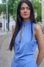 Vestido largo azul| Donna - MOITTE