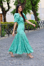 Vestido largo turquesa| Stefani - MOITTE