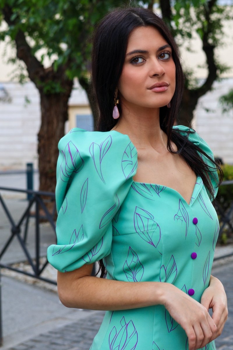 Vestido largo turquesa| Stefani - MOITTE