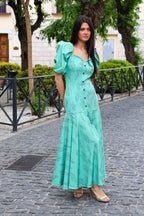 Vestido largo turquesa| Stefani - MOITTE
