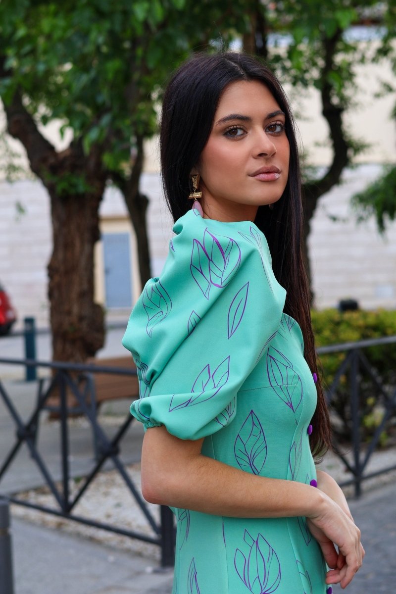 Vestido largo turquesa| Stefani - MOITTE