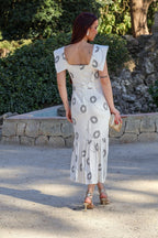Vestido midi blanco| Dunia - MOITTE