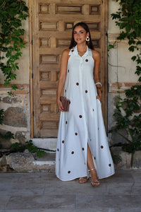 Vestido midi blanco | Praia - Moitte invitada