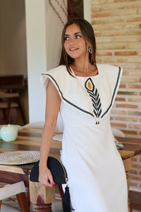 Vestido midi blanco| Zaza - Moitte invitada