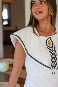Vestido midi blanco| Zaza - Moitte invitada