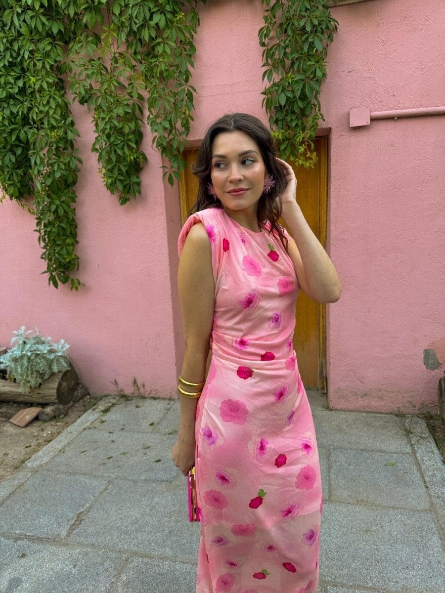 Vestido midi estampado|Cora - MOITTE