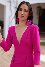 Vestido midi fucsia| Cayetana - MOITTE