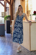 Vestido midi marino| Arlet - MOITTE
