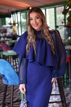 Vestido midi marino| Lola - MOITTE