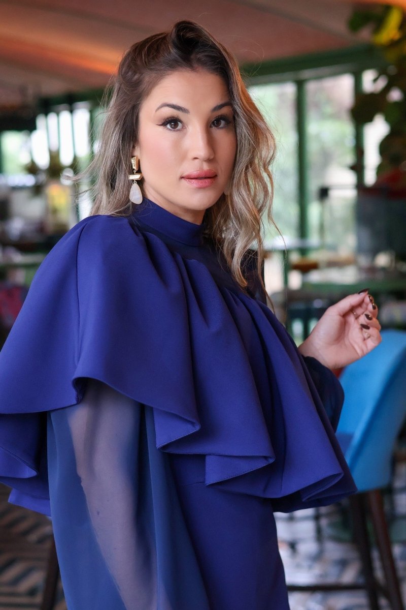 Vestido midi marino| Lola - MOITTE