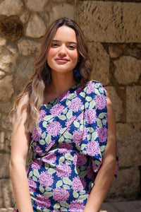 Vestido midi marino| Waita - Moitte invitada