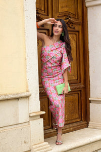 Vestido midi melocoton| Waita - Moitte invitada