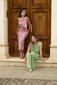 Vestido midi melocoton| Waita - Moitte invitada