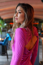 Vestido midi púrpura | Venecia - MOITTE