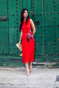 Vestido midi rojo| Lotto - MOITTE