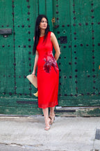 Vestido midi rojo| Lotto - MOITTE