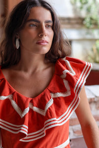 Vestido midi teja| México - Moitte invitada