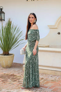 Vestido midi verde| Enora - Moitte invitada