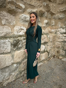 Vestido Midi Verde | Eva - Moitte invitada