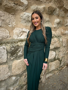 Vestido Midi Verde | Eva - Moitte invitada