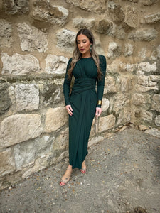 Vestido Midi Verde | Eva - Moitte invitada