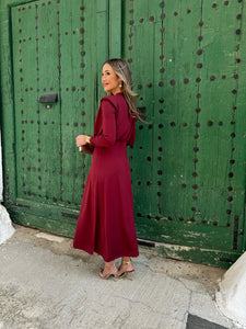 Vestido Midi Vino |Bonaire - Moitte invitada